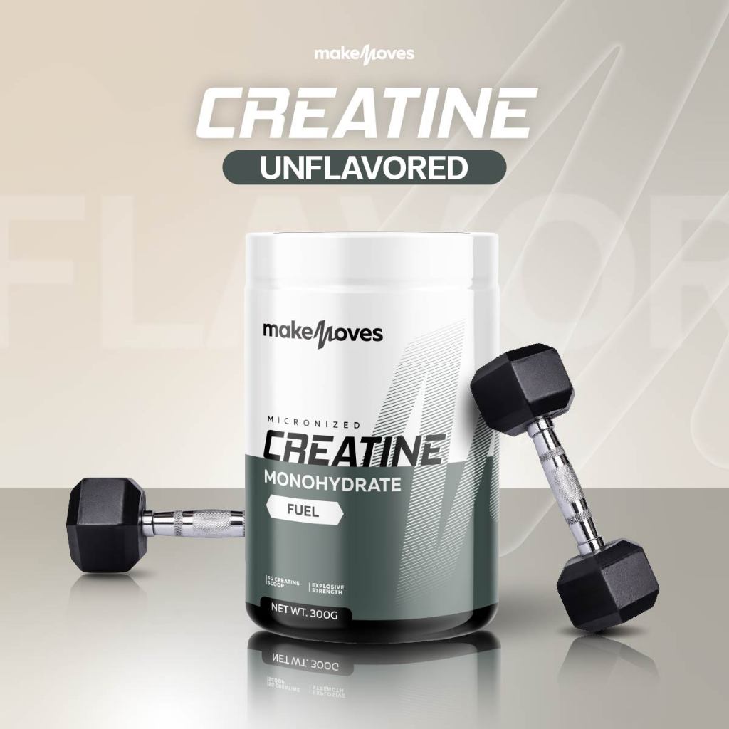 MakeMoves Creatine UNFLAVORED (300g.)-ครีเอทีนผง 5000 มก. รสจืด เพิ่ม ...