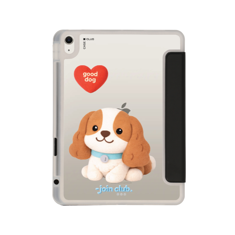 CaseClub เคสคลับ เคสไอแพด หลังใส ฝาปิดสี ลายJoin The Club Heartful คาวาเลียร์สำหรับ iPad Pro/iPad Air/iPad Mini/iPad Gen