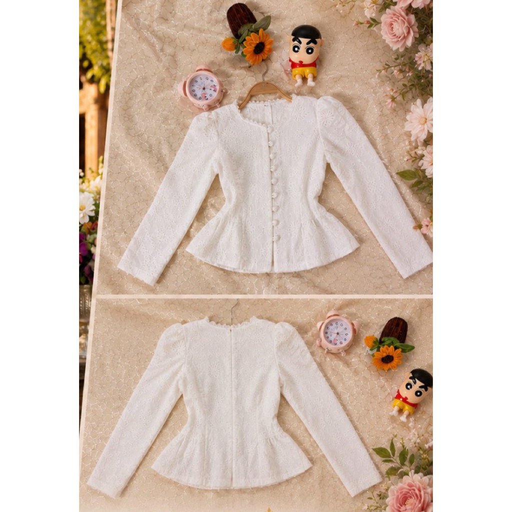 เสื้อผ้าฝ้ายพรีเมี่ยมใส่ไปวัดทำบุญ เนื้อนุ่มไม่ร้อน ไม่คัน พร้อมส่ง มุมมองที่ 2