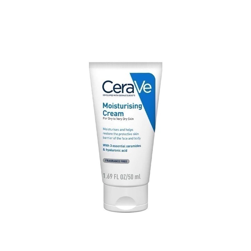 CERAVE Moisturising Cream 50ml. เซราวี มอยซ์เจอร์ไรซิ่ง ครีม 50 มล. เซราวี ครีมบำรุงผิวหน้า.