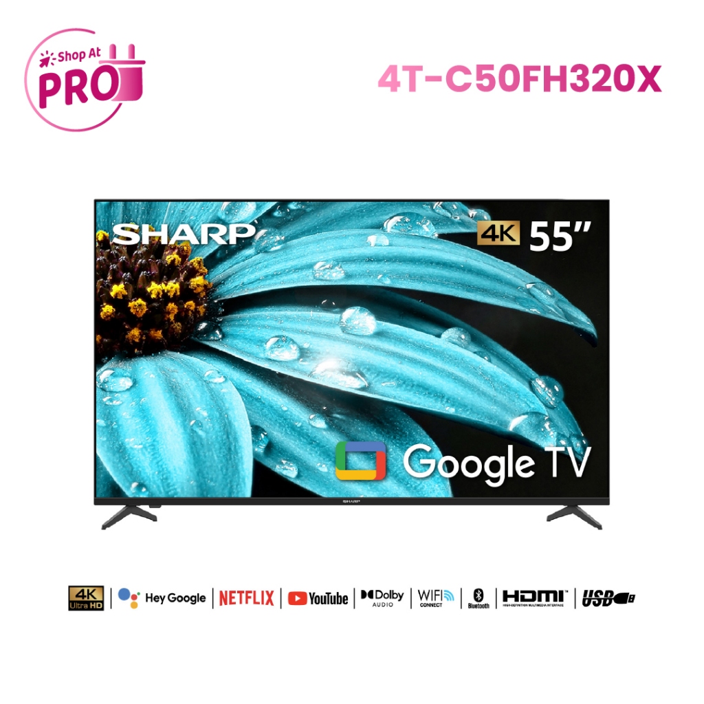 NEW 2026 SHARP TV 55 นิ้ว 4K UHD Google TV สมาร์ททีวี รุ่น 4T