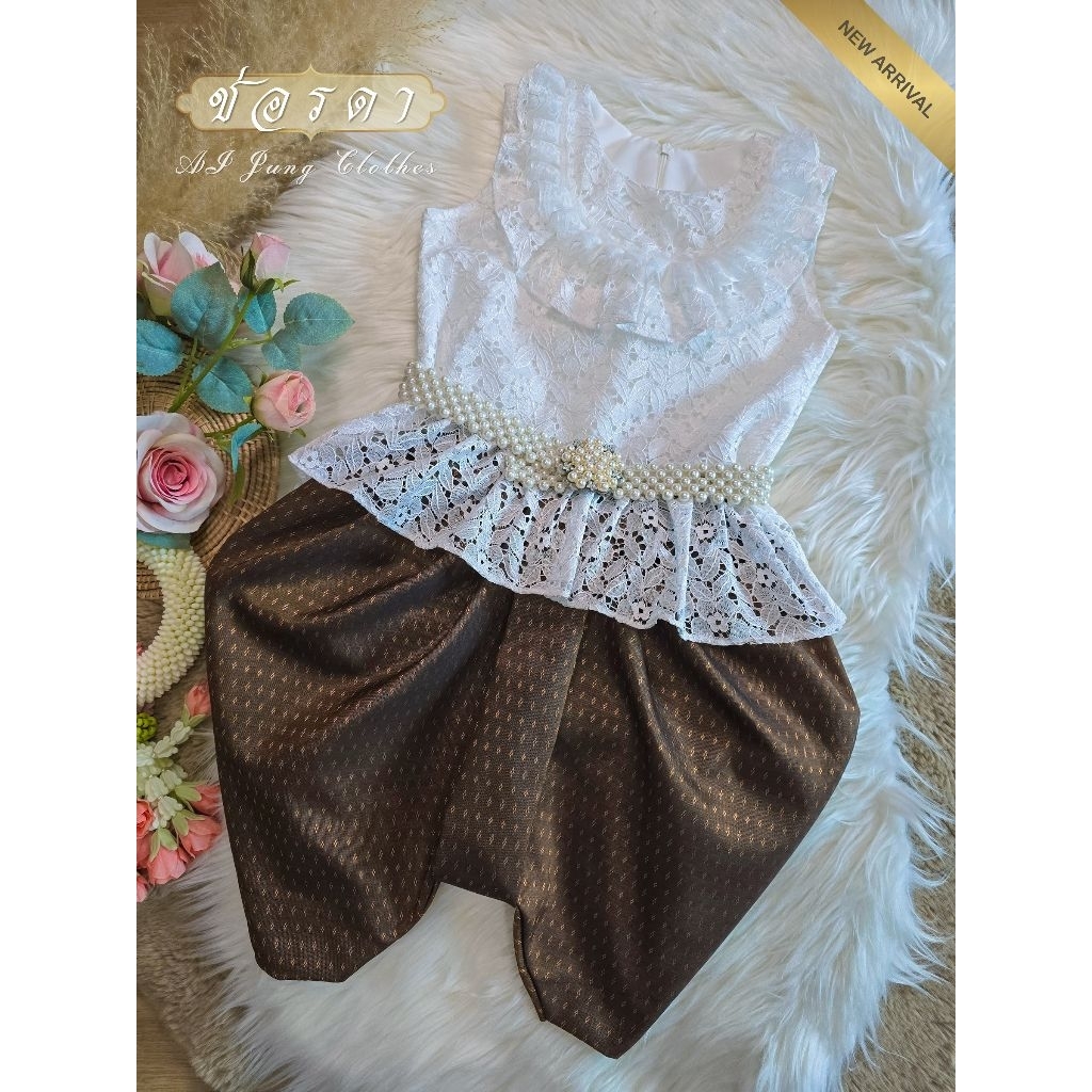 ชุดไทยเด็ก AI Jung Clothes รุ่นช่อรดา ผ้าดี ใส่ไปโรงเรียน-ลอยกระทง มุมมองที่ 3