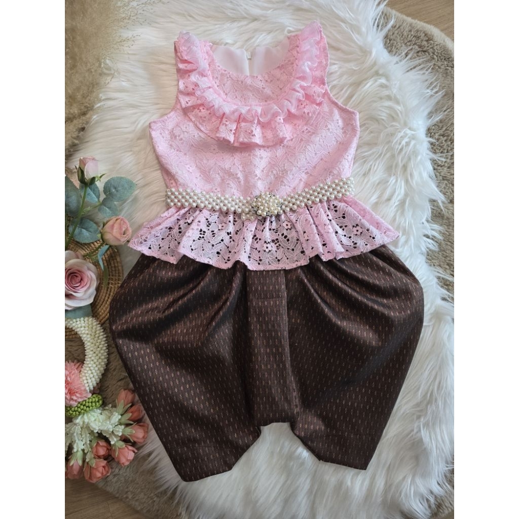 ชุดไทยเด็ก AI Jung Clothes รุ่นช่อรดา ผ้าดี ใส่ไปโรงเรียน-ลอยกระทง มุมมองที่ 6