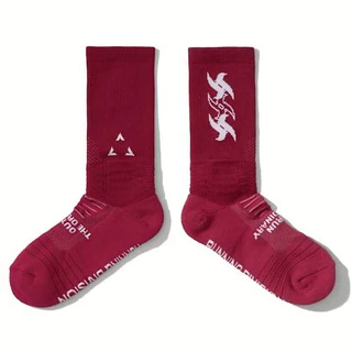 Culture Essential Running Crew Socks Burgundy