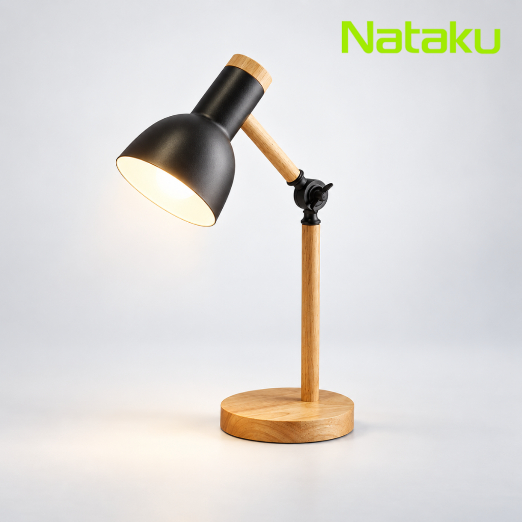 Nataku โคมไฟตั้งโต๊ะ โคมไฟมินิมอล LED โคมไฟ Table lamp สวิตซ์ปิด-เปิด ปรับความสูงได้ ขั้ว E27