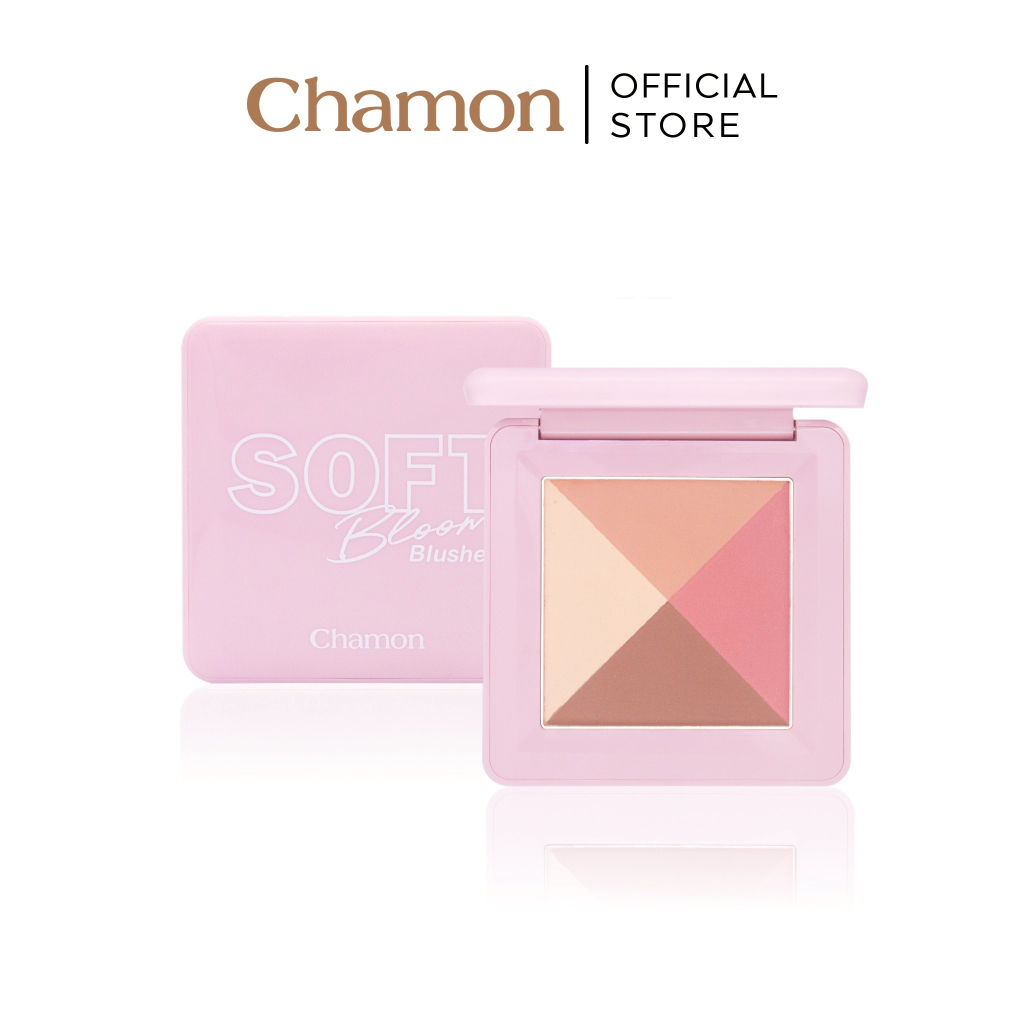 CHAMON Soft Bloom Blusher ปัดแก้มเนื้อแมตต์และชิมเมอร์ โทนสีสดใส 8g ...