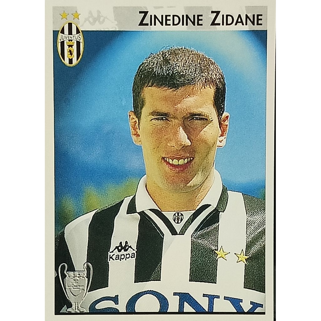 Zinedine Zidane Calcio Coppe 1996-97 Panini Sticker #15 Juventus ...