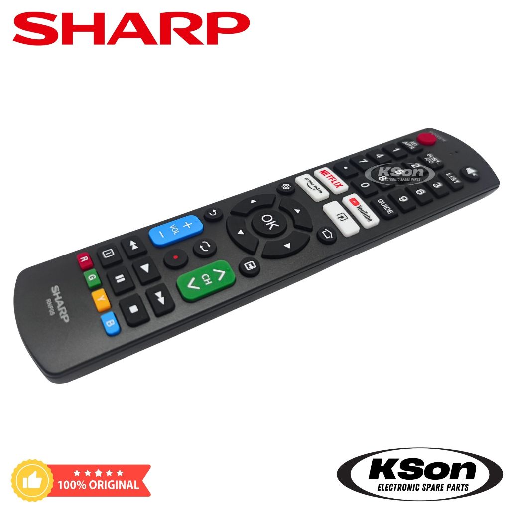 รีโมททีวี สมาร์ททีวี ชาร์ป อะไหล่ทีวี Sharp Smart TV Remote Control ...