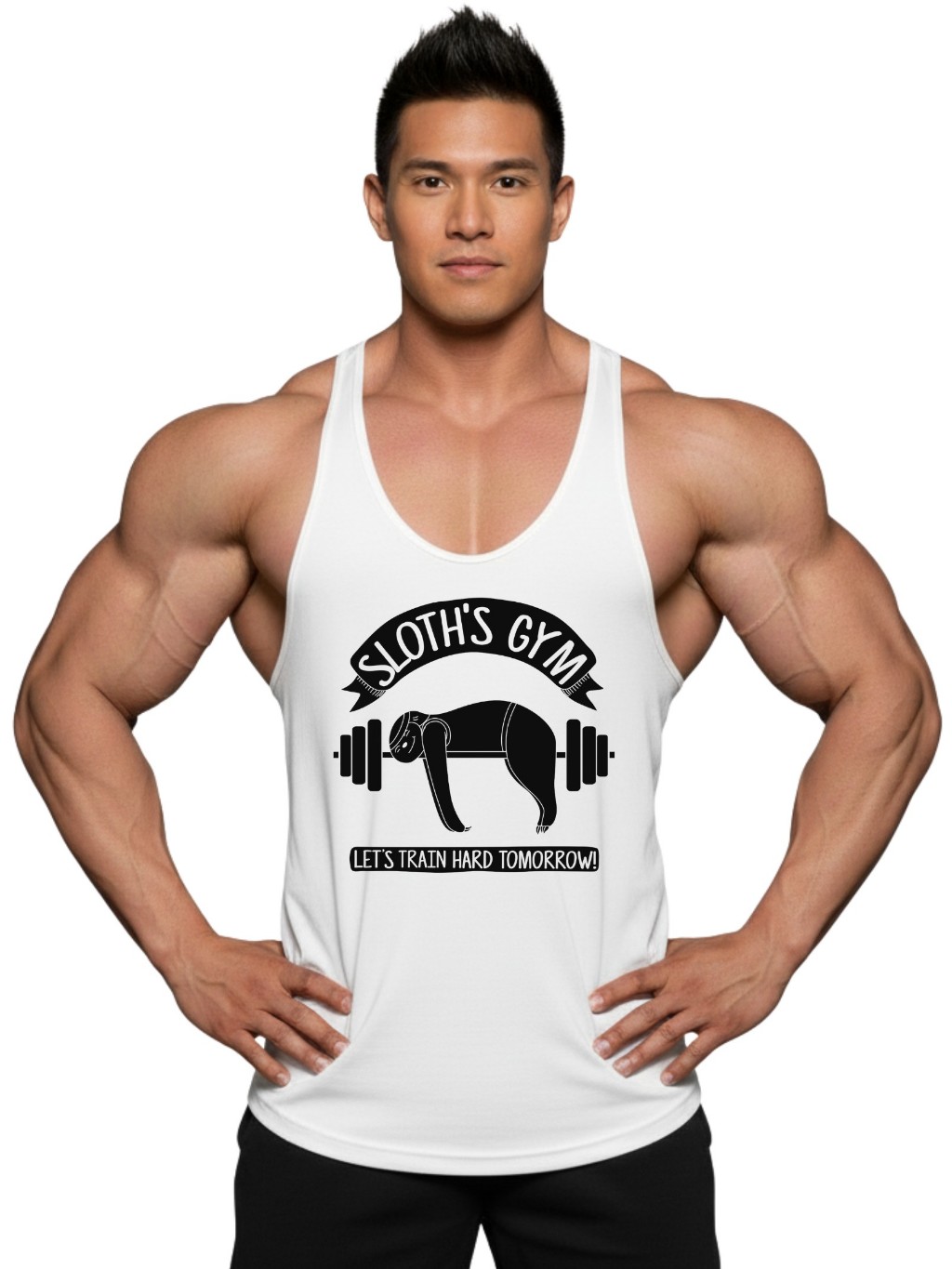 SLOTH'S GYM เสื้อกล้ามเพาะกายทรงคลาสสิค Bodybuilding Dry Fit Gym Tank ...