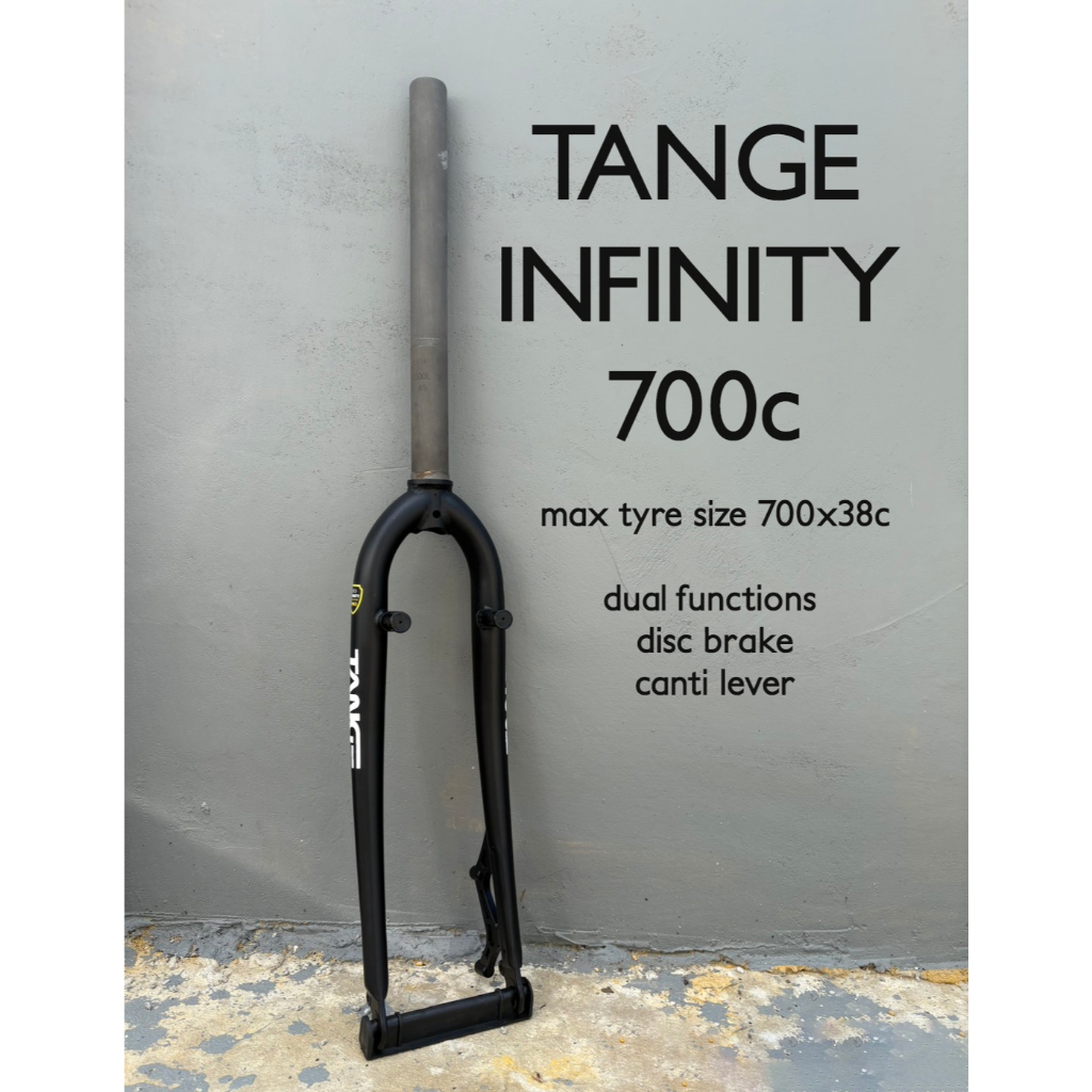ตะเกียบหน้าจักรยาน โครโมลี TANGE Infinity ล้อ 700 รองรับดิสก์เบรกและวี ...