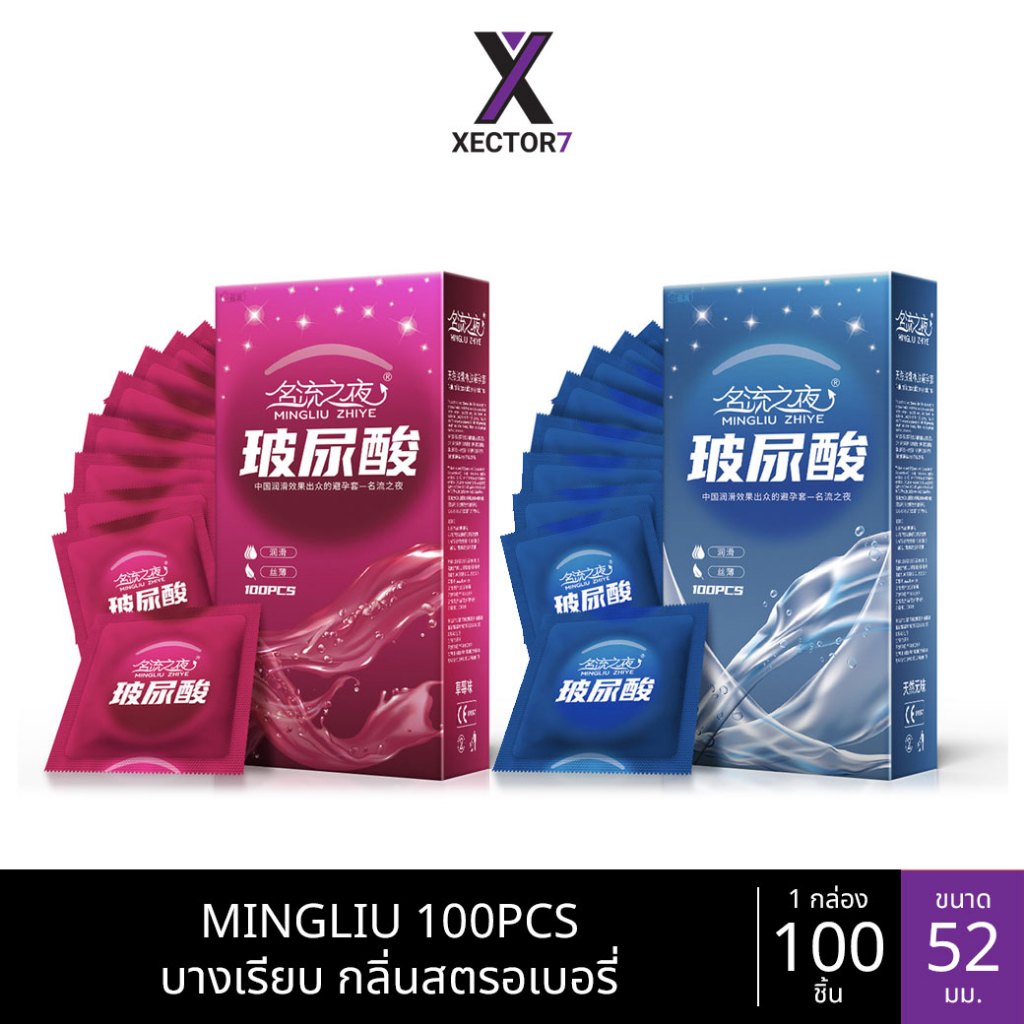 ถุงยาง MINGLIU 100ชิ้น ขนาด52 บางเรียบ (100ชิ้น/กล่อง) | Shopee Thailand