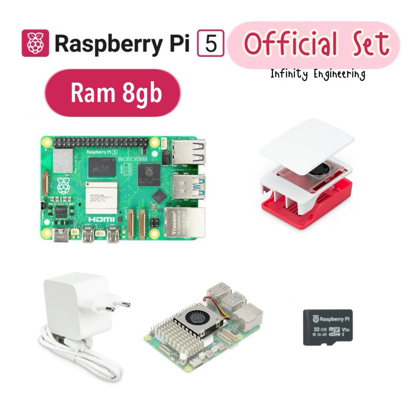Raspberry Pi 5 ram 8gb Official Kit ล็อตใหม่ล่าสุด พร้อมส่งจากไทย ...
