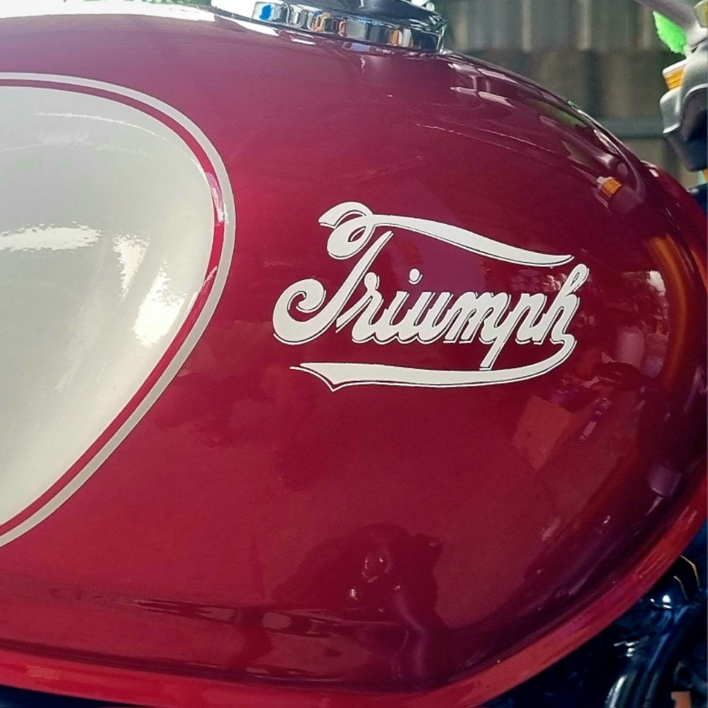 สติ้กเกอร์ Triumph แบบนูน มีมิติ ขายเป็นคู่ ทีหลากหลายแบบ Triumph old ...