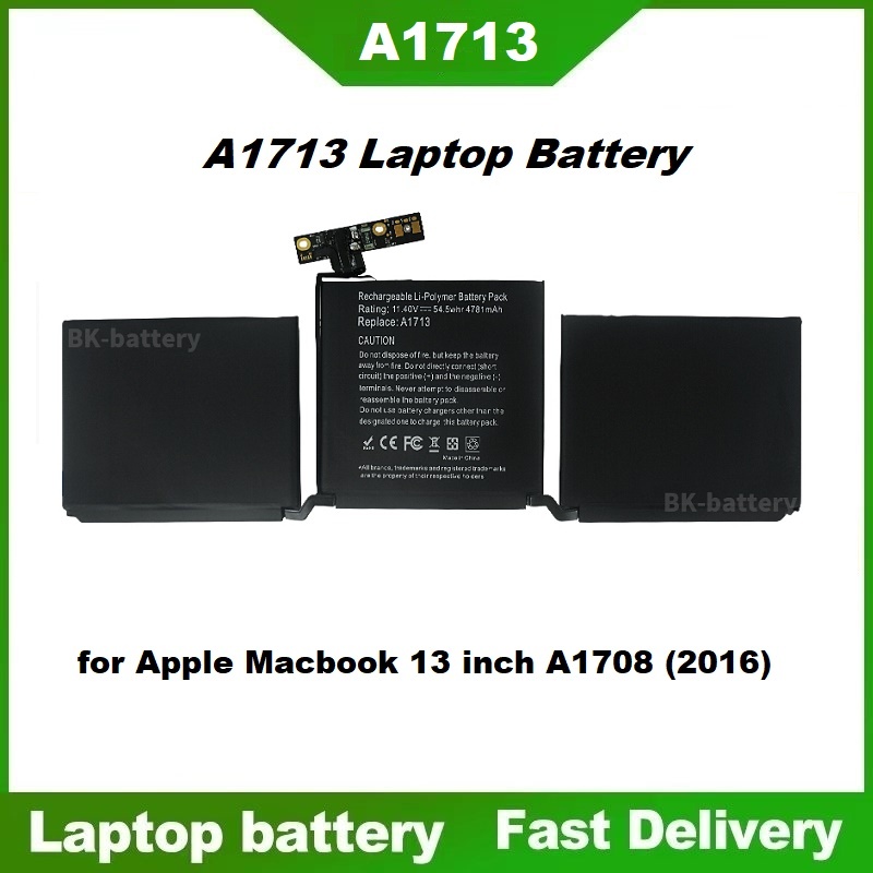☸A1713 Laptop Battery for Apple MacBook Pro 13" A1708 2016 2017 EMC ...
