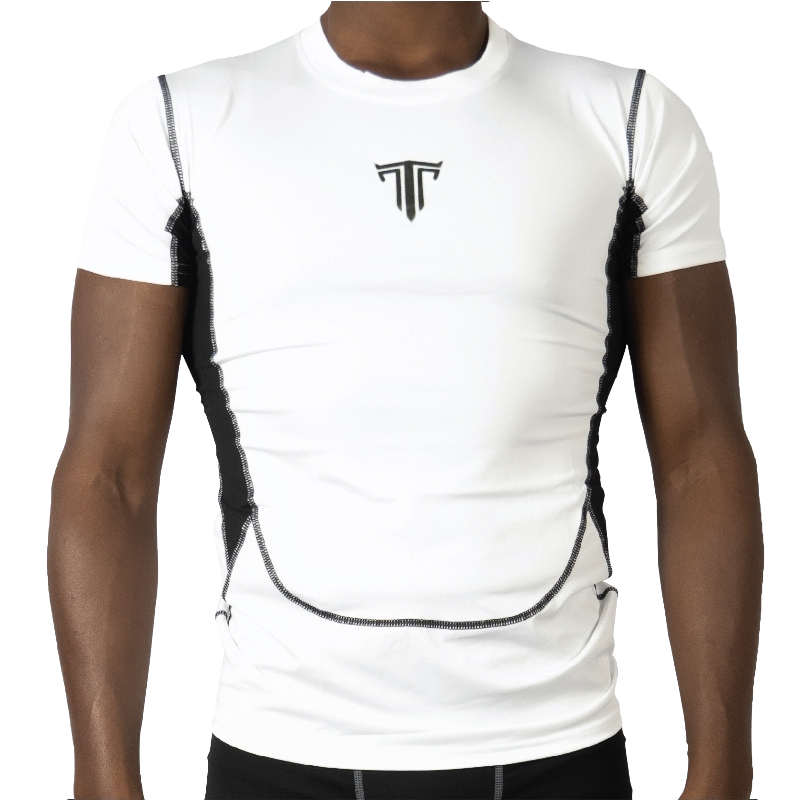 เสื้อรัดกล้ามเนื้อ แขนสั้น สีดำ / สีขาว THATA Cool Compression Shirt ...