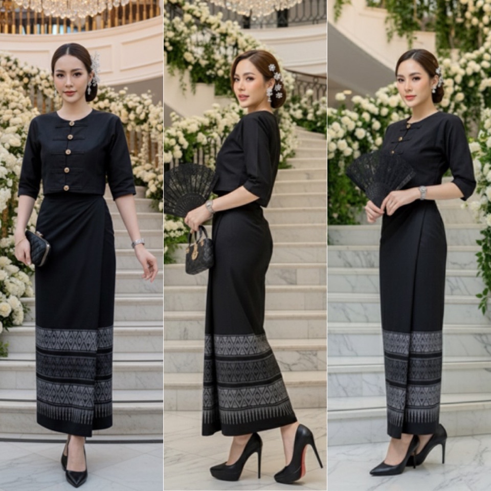 ผ้าถุงผ้าฝ้ายพิมพ์ลายไทยเชียงใหม่ เย็บสำเร็จแบบผูก ฟรีไซส์ ใส่สบาย ราคาดี มุมมองที่ 5