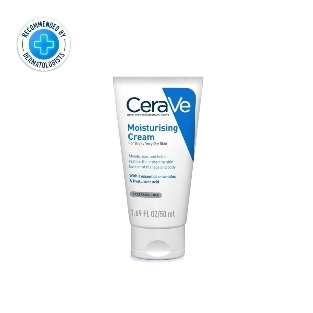 CeraVe Moisturising Cream 50ml เซราวี ครีมบำรุงผิวหน้าและผิวกาย สำหรับผิวแห้ง-แห้งมาก.