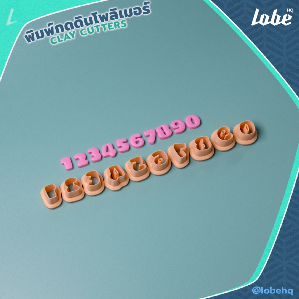 Lobehq Alphabet Set A Letters & Numbers Clay Cutters / พิมพ์กดดินรูปทรง ...