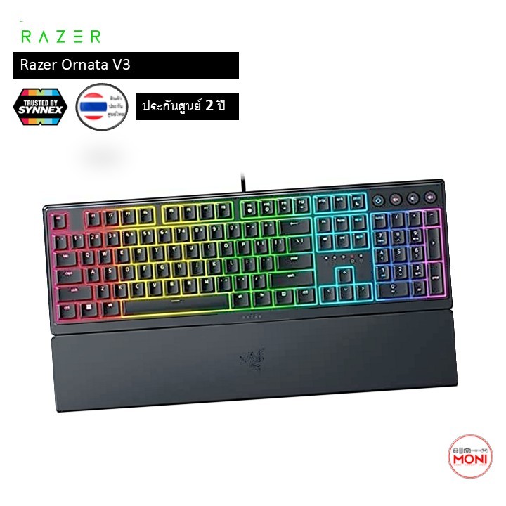 RAZER Ornata V3 Low Profile Gaming Keyboard Full Size THAI Layout มีไฟ ...