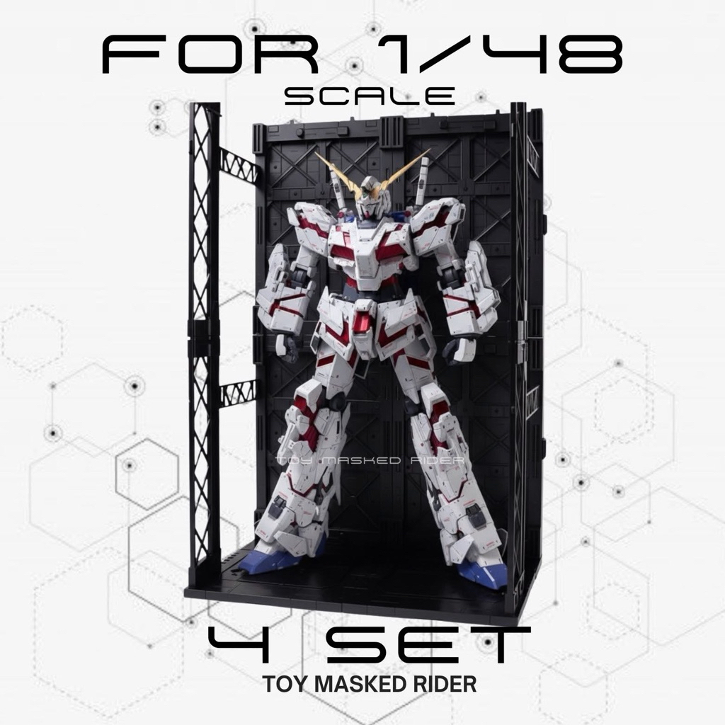⬛️พร้อมส่ง 1/100 (1/60-1/48ใช้4 ชุด) ฐานโรงเก็บ Connectable Display ...