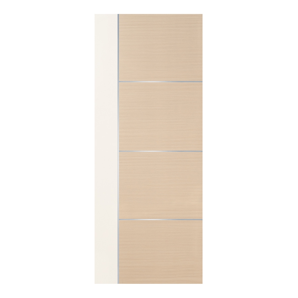ECO-DOOR ประตูภายใน WPC ปิดผิว PVC WP4 80X200 ซม. สีครีม ทูโทน ไม่เจาะ ...
