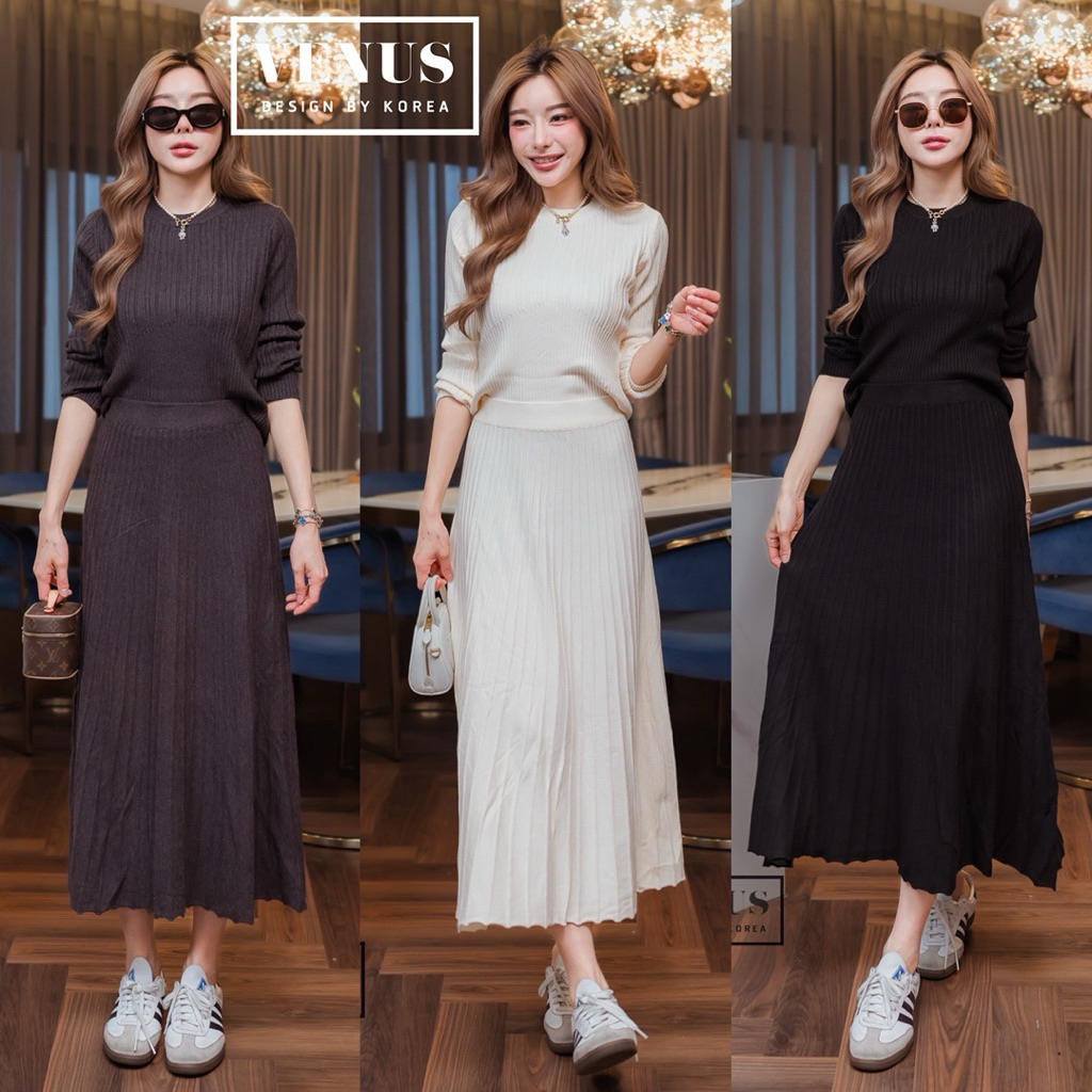 Pearl One-Sleeve Top & Long Skirt Set