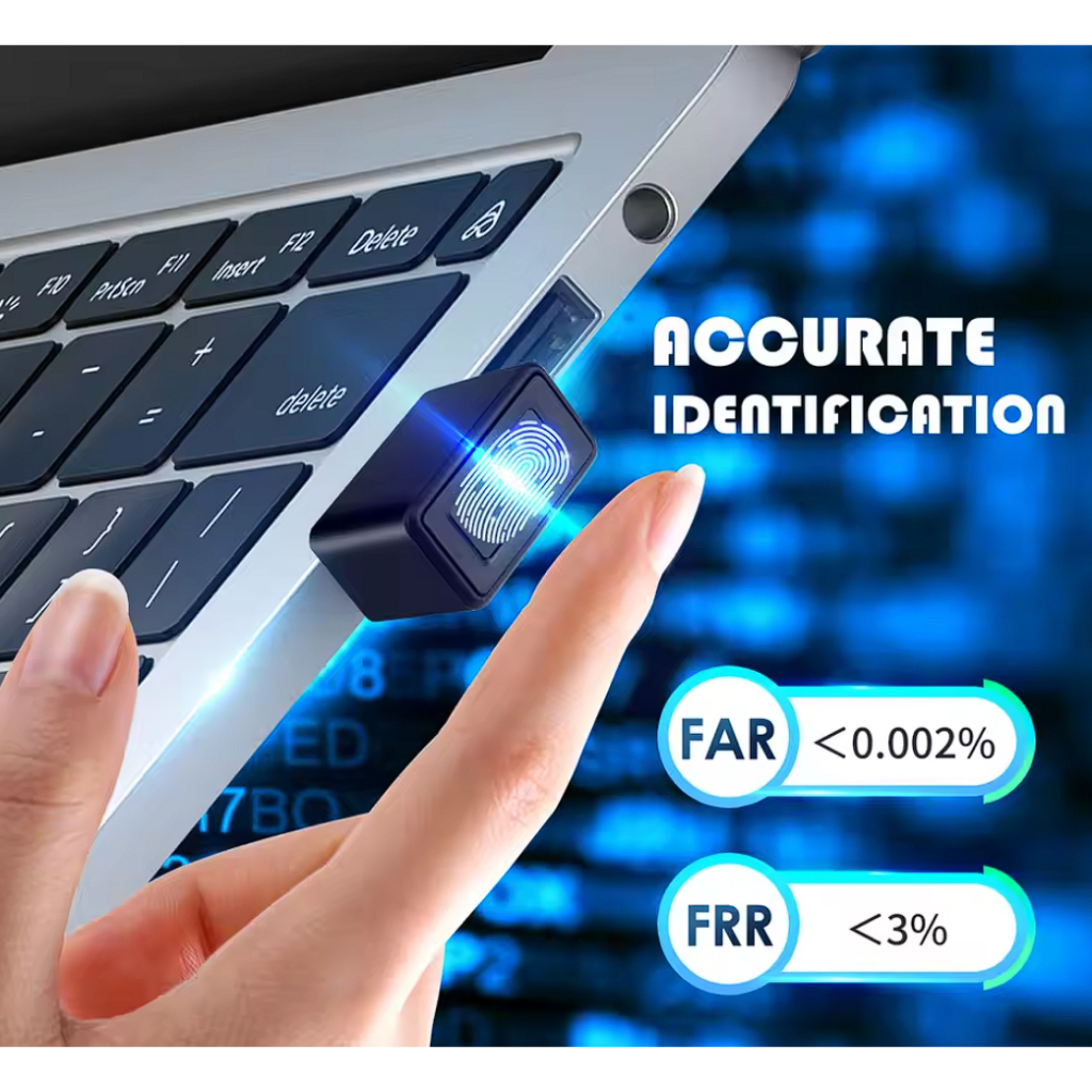 ตัวแสกนลายนิ้วมือแบบ USB Mini Biometric Fingerprint Login Scanner ...