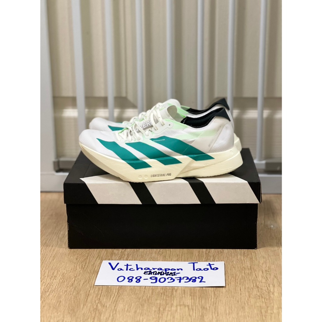 [ PREORDER ] รองเท้าวิ่ง Adizero Adios Pro 4 White Pulse Teal Carbon ...