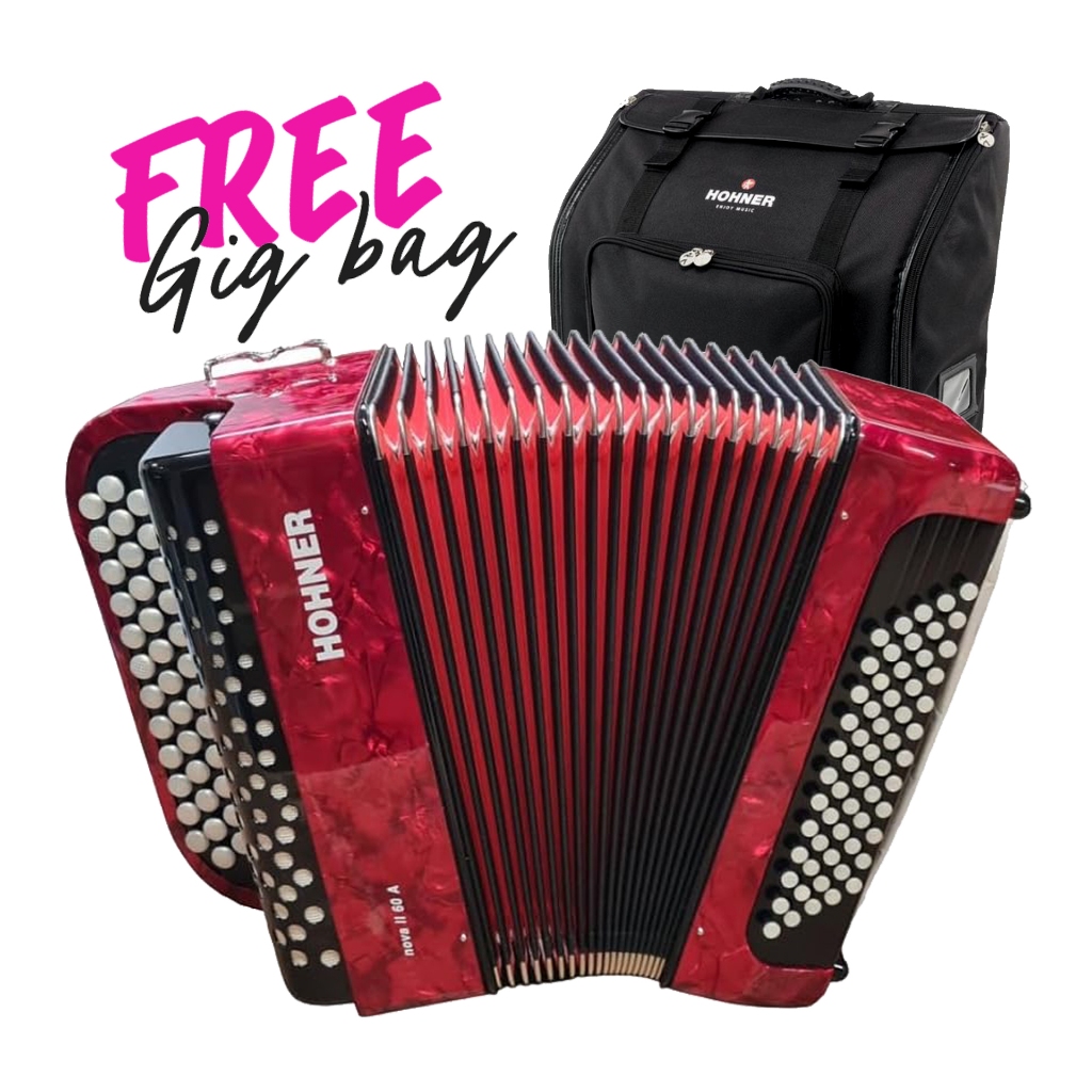 ⭐Germany Brand⭐ Hohner® Nova II 60A Chromatic Accordion 60 Bass