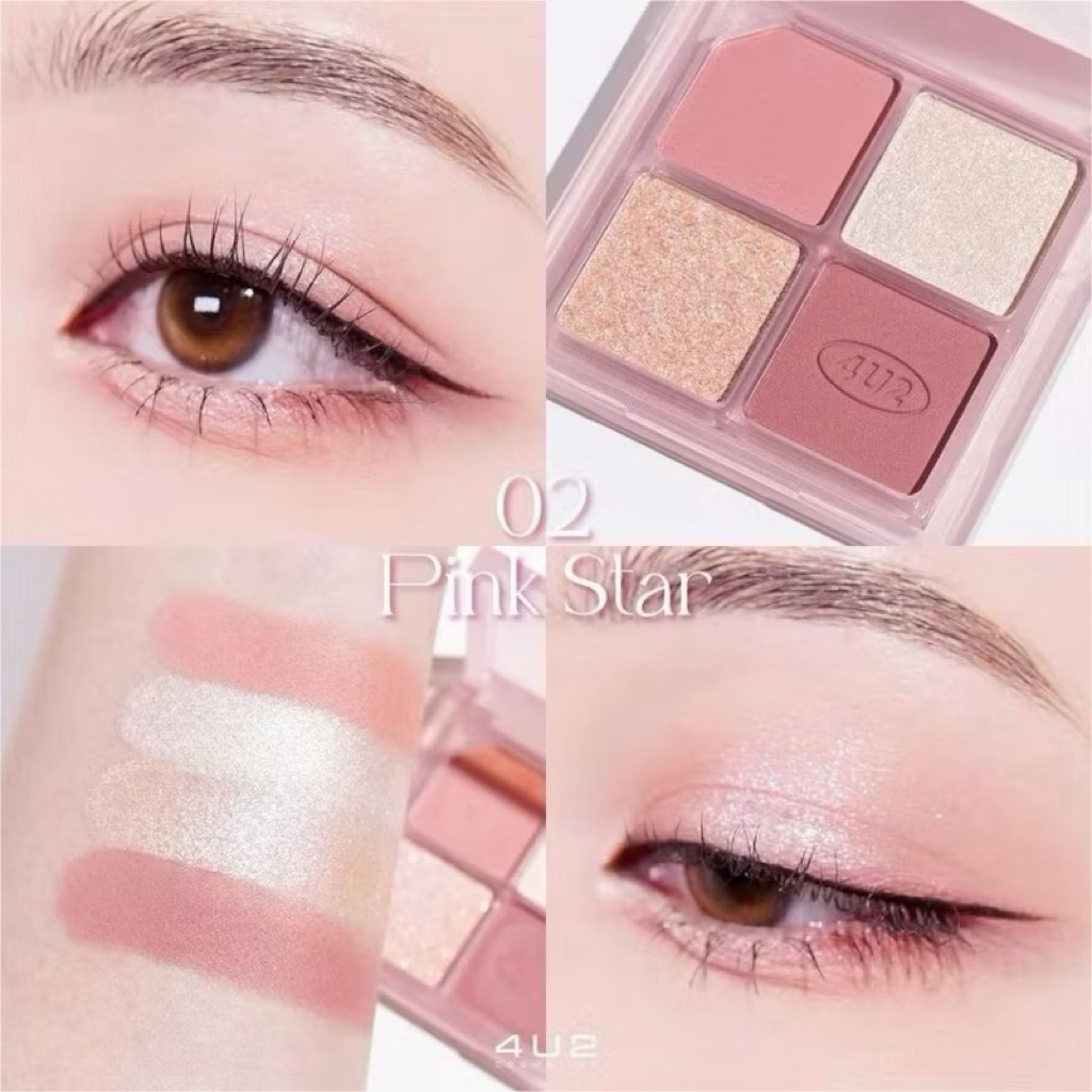 4u2 crstal eyeshadow #2 pink star แท้ ซื้อมาชนกันกับน้องค่ะ | Shopee ...