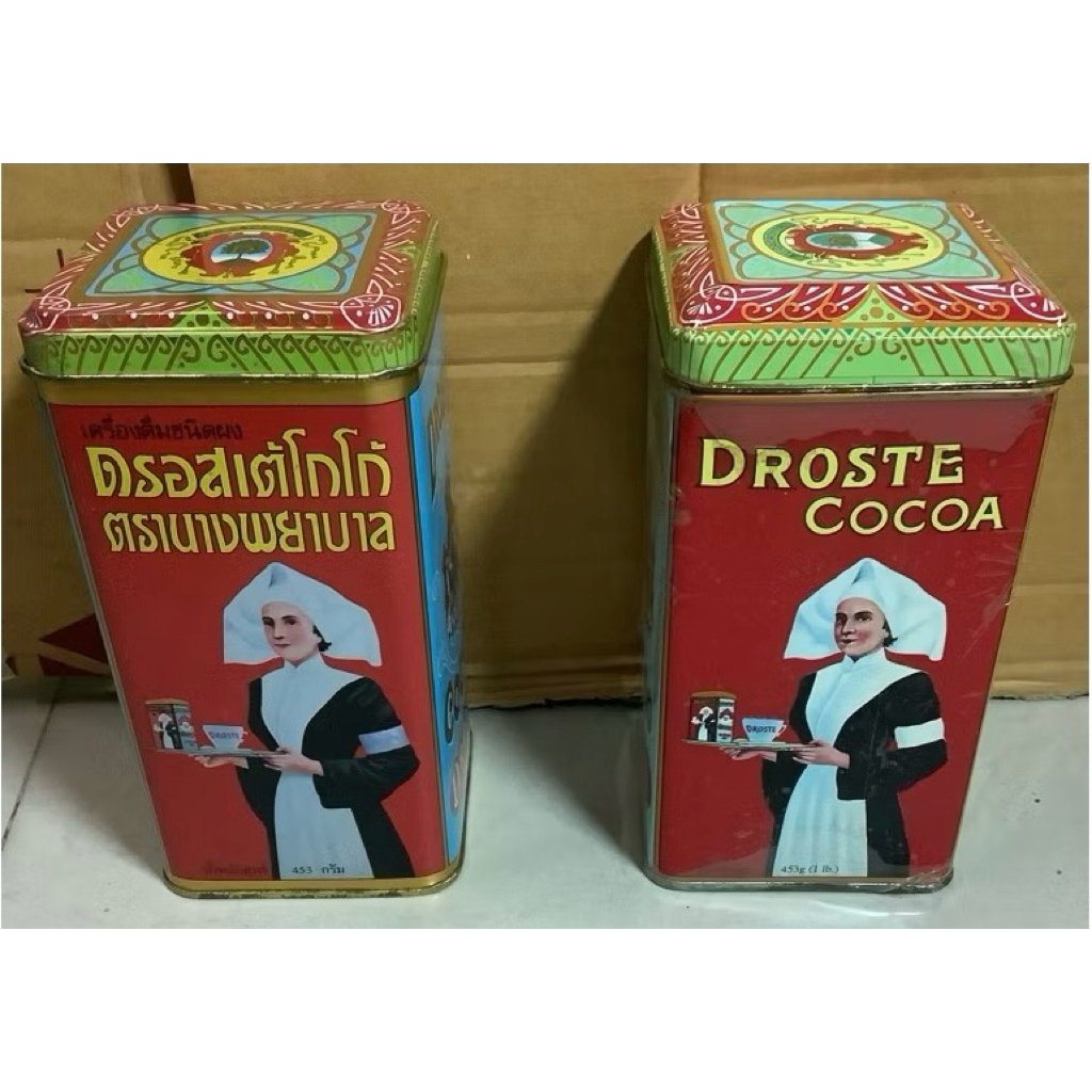 🚨กระป๋องเปล่า โกโก้ ขนาด 453กรัม ตำหนิบ้าง,กระป๋องเปล่า COCOA DROSTE ...