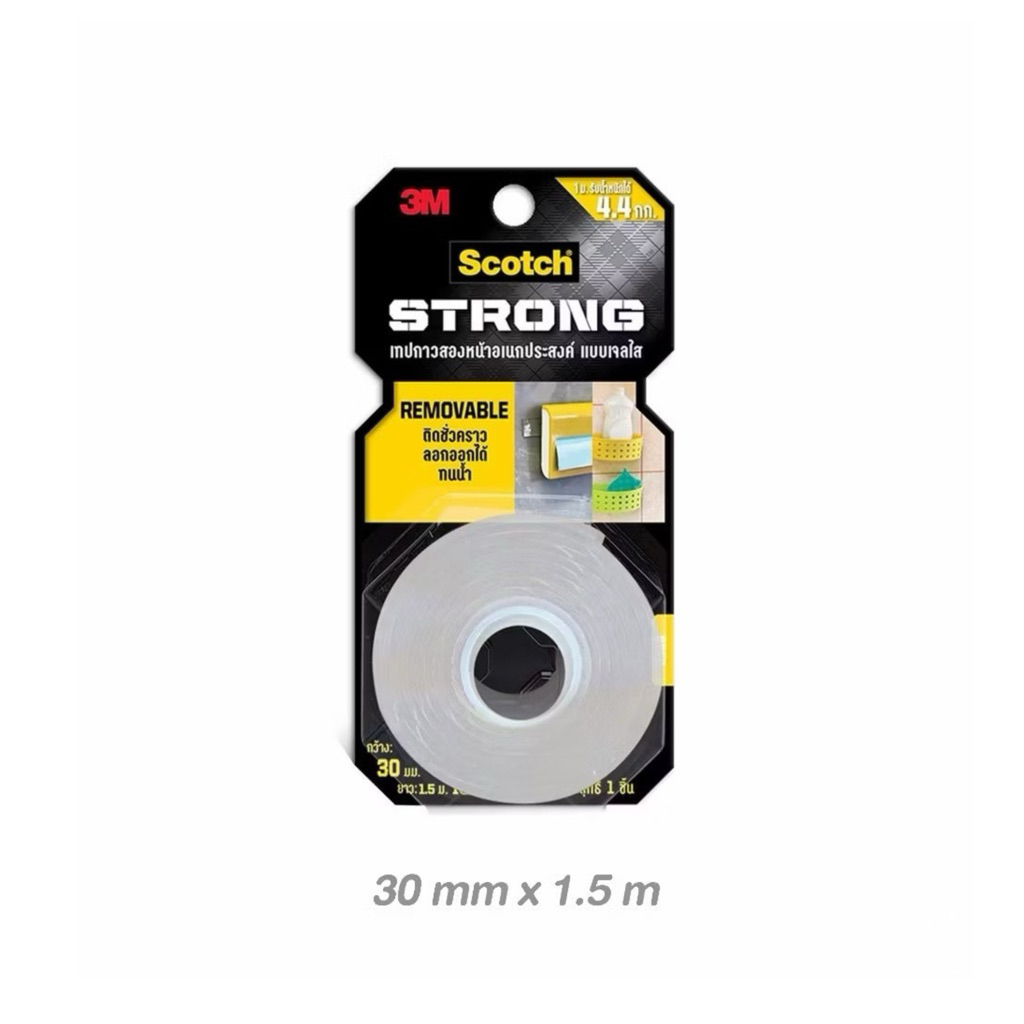Scotch® 3M เทปกาวสองหน้า Multipurpose Gel Tape #420 ขนาด 30mm ยาว 1.5m ...