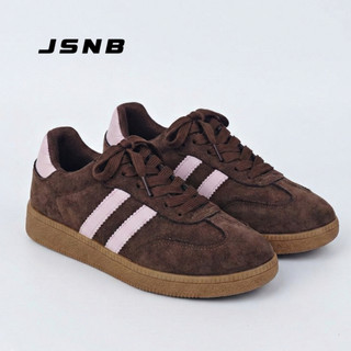 JSNB ส่งฟรี รองเท้าผ้าใบแฟชั่น พร้อมส่ง รองเท้าผ้าใบผู้หญิง รองเท้าหนังกลับ ผ้าใบลำลอง น้ำหนักเบา นุ่มและกันลื่น [LN322]