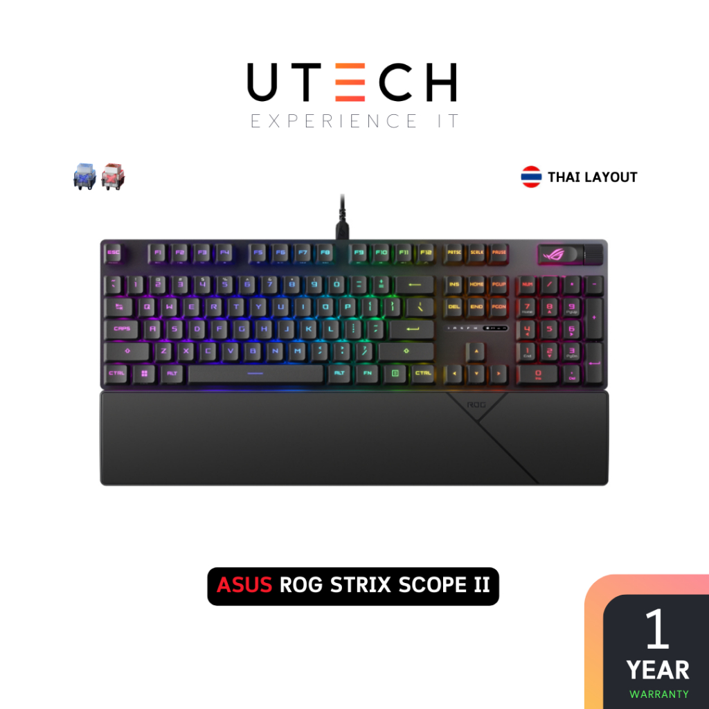คีย์บอร์ดเกมมิ่ง ASUS ROG STRIX SCOPE II GAMING KEYBOARD by UTECH ...