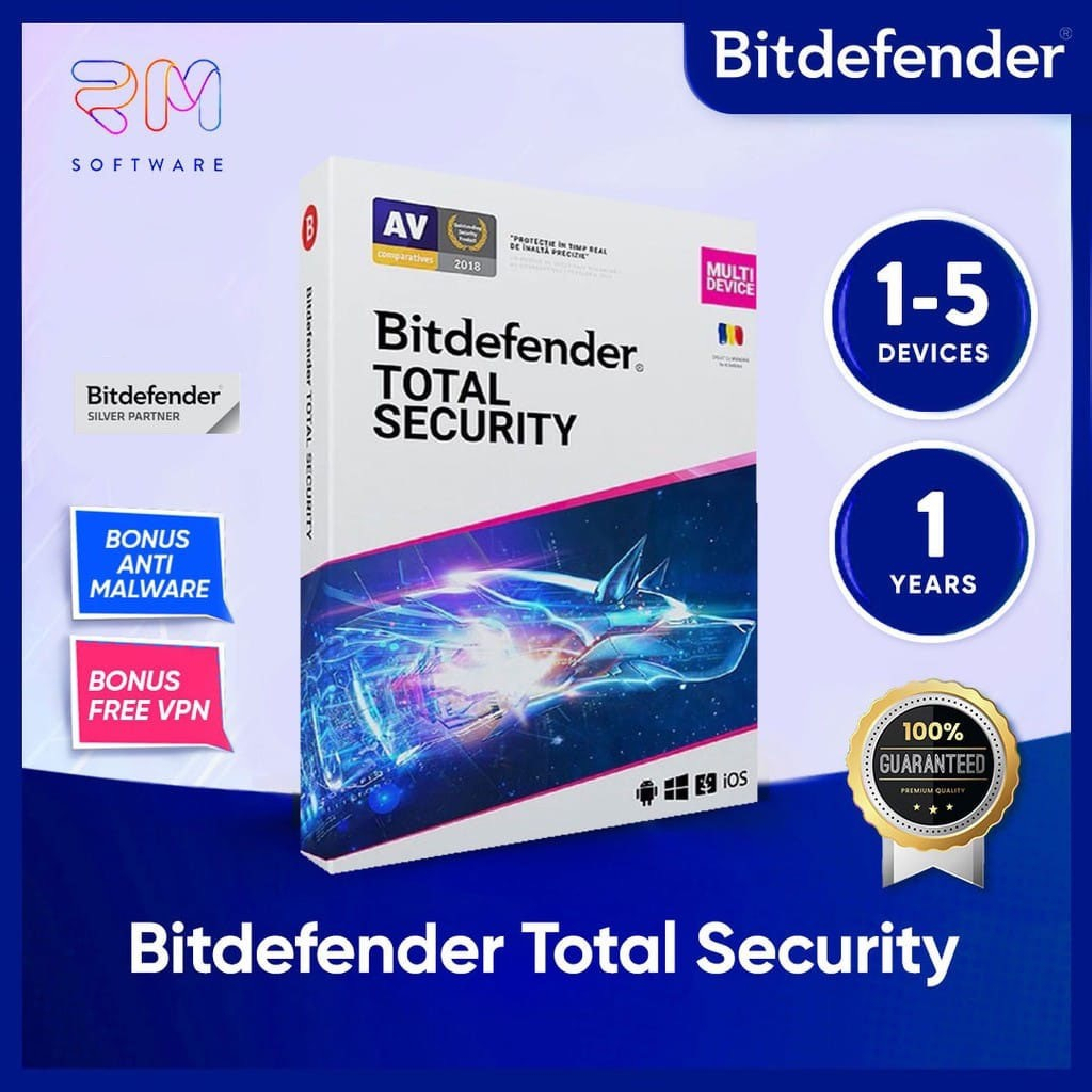 Bitdefender Total Security Antivirus 1 Year | Shopee Thailand