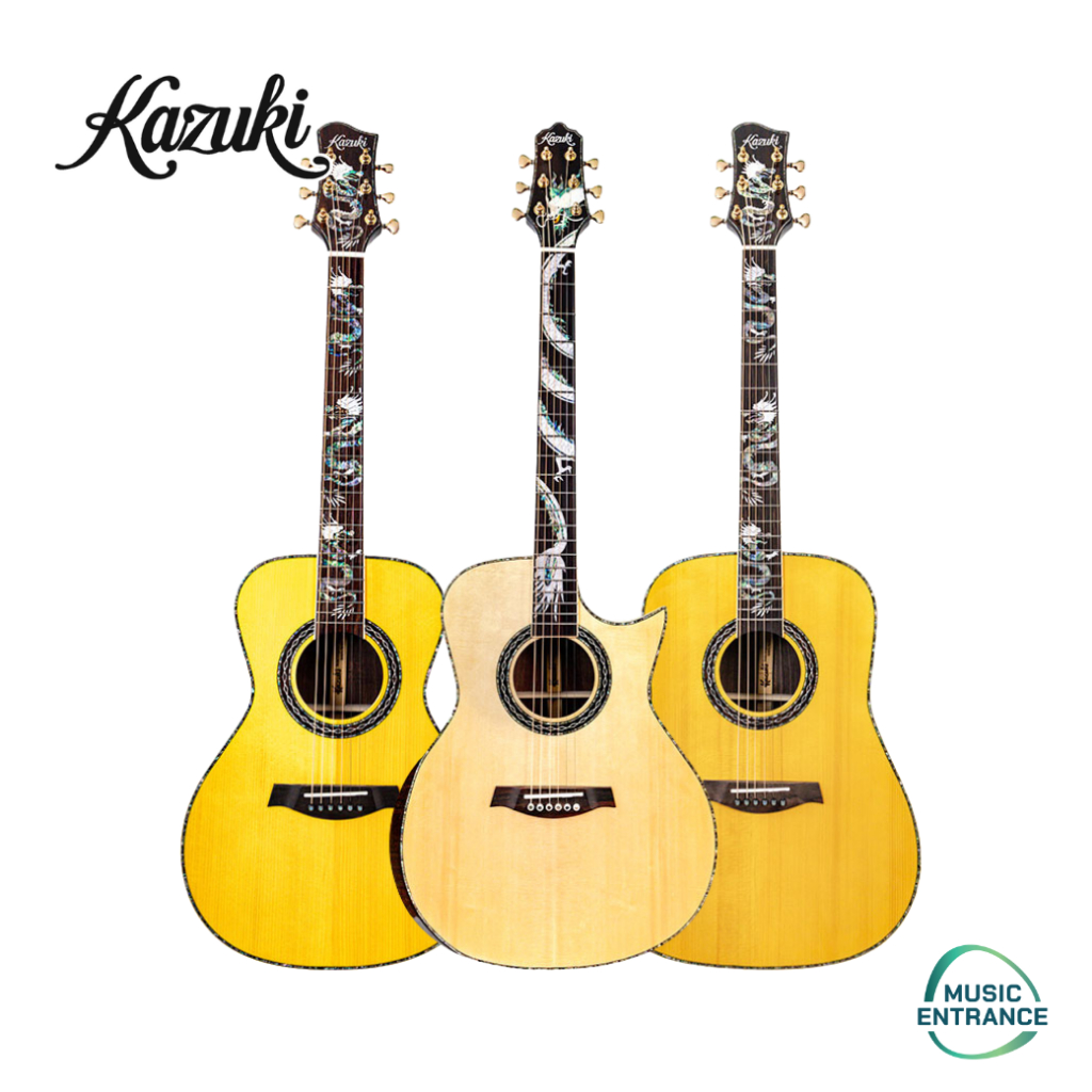 Kazuki Dragons Path All Solid Artistry Series กีตาร์โปร่ง ไม้แท้ทั้งตัว ...