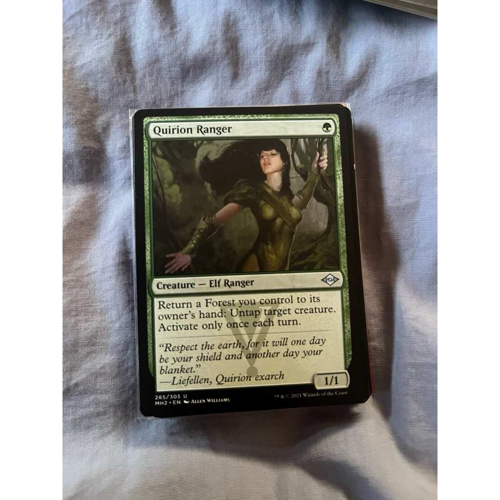 การ์ด MTG Quirion Ranger Green Magic the Gathering EDH รุ่น MH2 ภาพ Ex ...