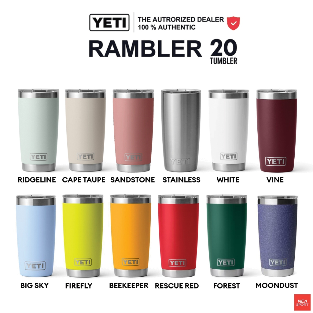 [มันมีพลังอะไรบางอย่าง] YETI RAMBLER 20 OZ TUMBLER WITH MAGSLIDER LID ลิขสิทธิ์แท้ แก้วเก็บความเย็น เยติ
