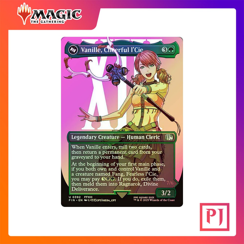vanille card mtg Vanille, Cheerful l'Cie // Ragnarok, Divine Deliverance [392] [Borderless] [Character] [FINAL FANTASY] [Foil]  Face to Face Games What is the difference between Mint MTG] Vanille, Cheerful l'Cie //