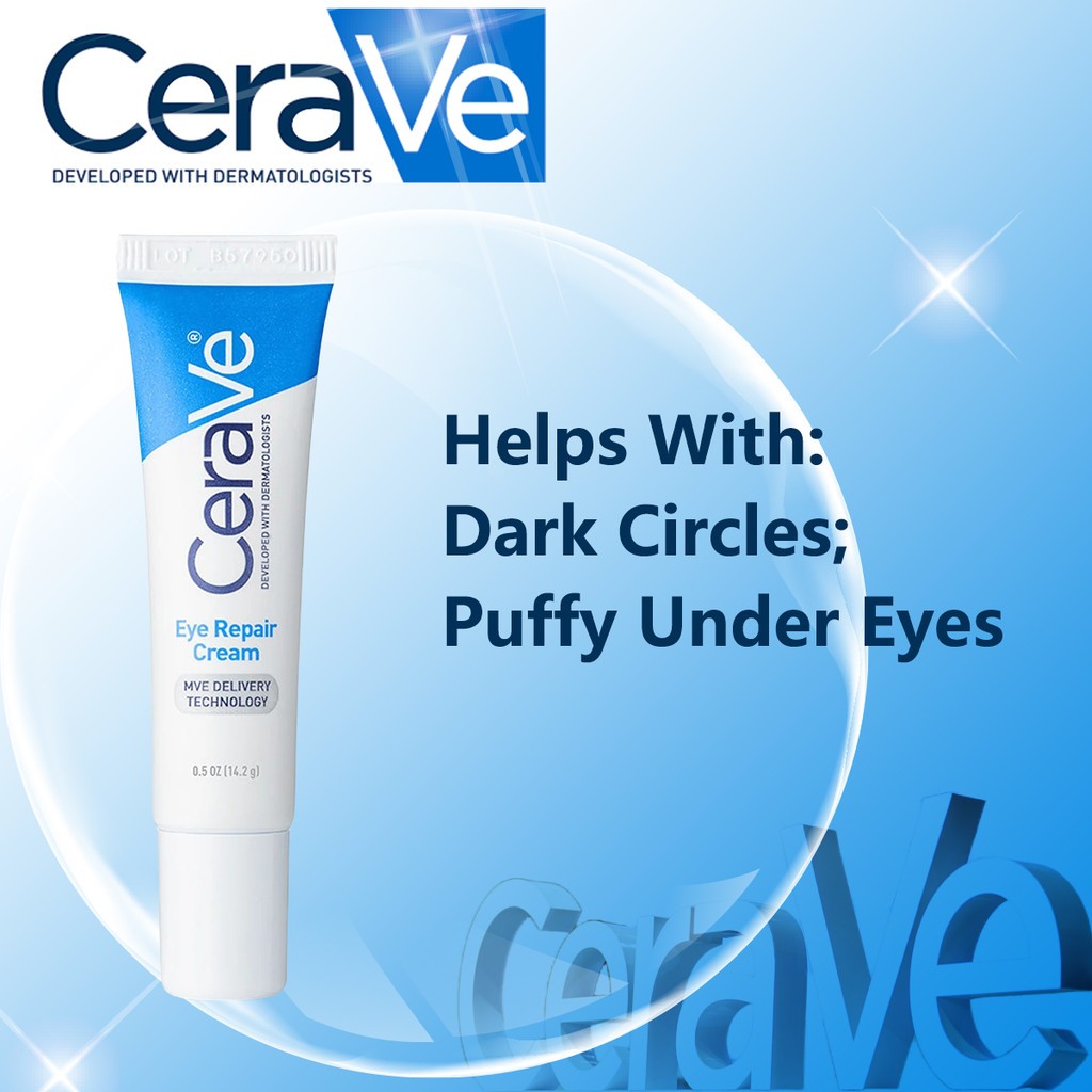 🚚💨 [พร้อมส่ง] CeraVe Eye Repair Cream 14.2g เซราวี ครีมบำรุงรอบดวงตา ลดอาการบวม รอยคล้ำ ถุงใต้ตา