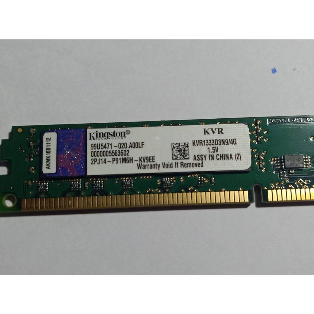Ram Kingston ddr3 bus1333/4G แบบ 16 ชิป KVR1333D3N9/4G สำหรับ PC
