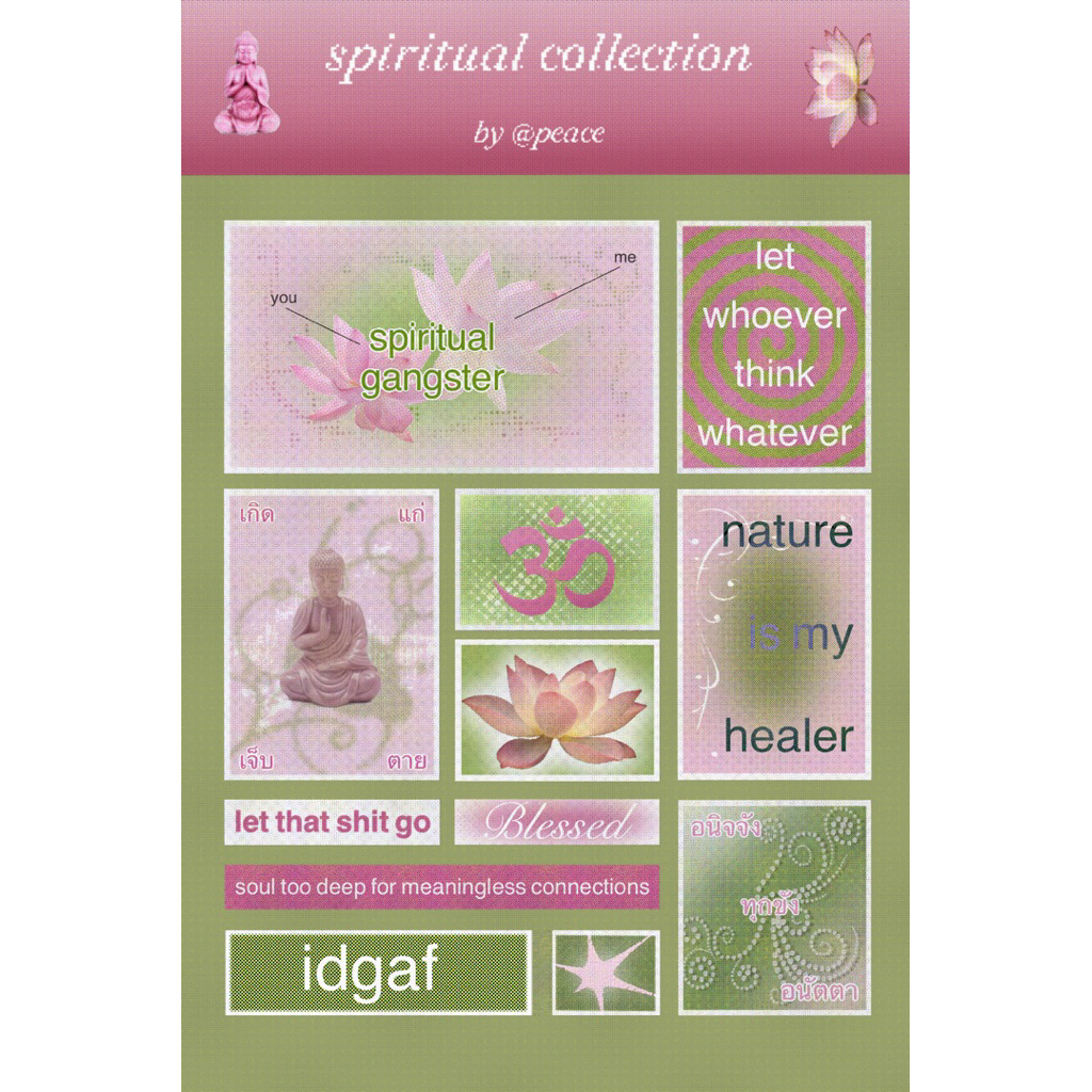 50% die-cut sticker spiritual collection 🪷 สติกเกอร์ไดคัท | Shopee Thailand