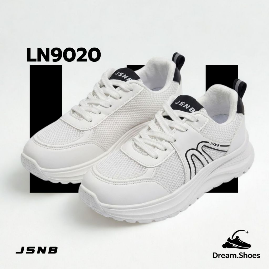 JSNB รองเท้าผ้าใบเสริมส้นผู้หญิง สไตล์เกาหลี ใส่ออกกำลังกายได้ ใส่สบาย ...