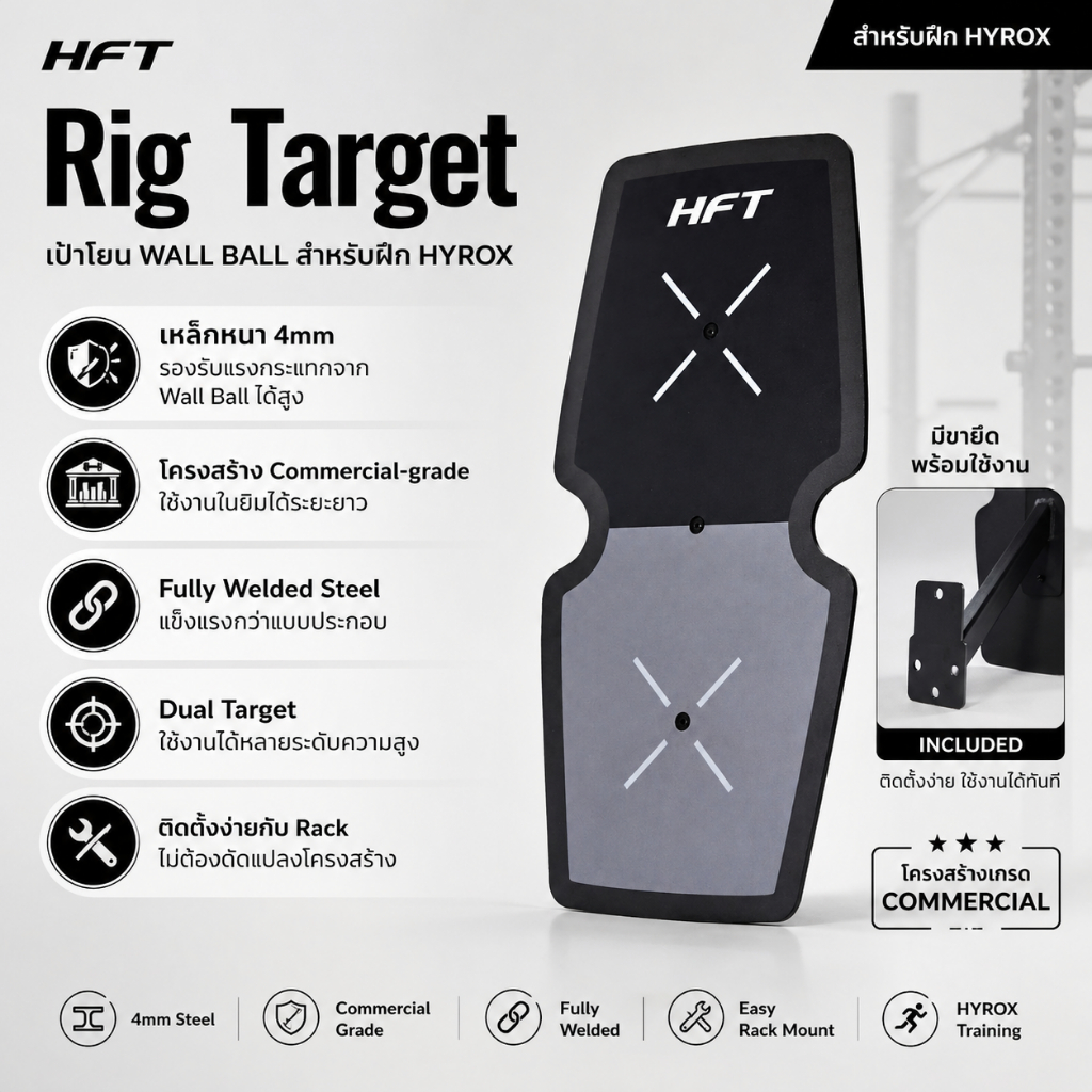 เป้า Wallball เป้าโยน Rig Target Wall-Mounted Competition Rack สำหรับ ...