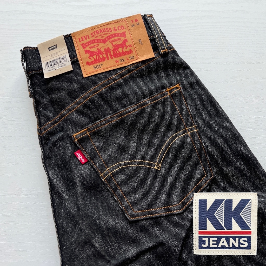 กางเกงยีนส์ Levi's 501 Rigid สีดำ ผ้าดิบ รหัส 0226 STF Made in Mexico ...