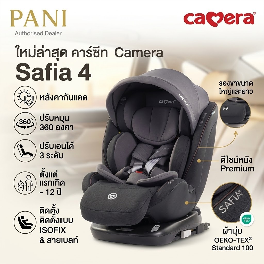 Camera carseat รุ่น safia4 (cs904jb,gy) มีบังแดด และรุ่น Safia 3 ...