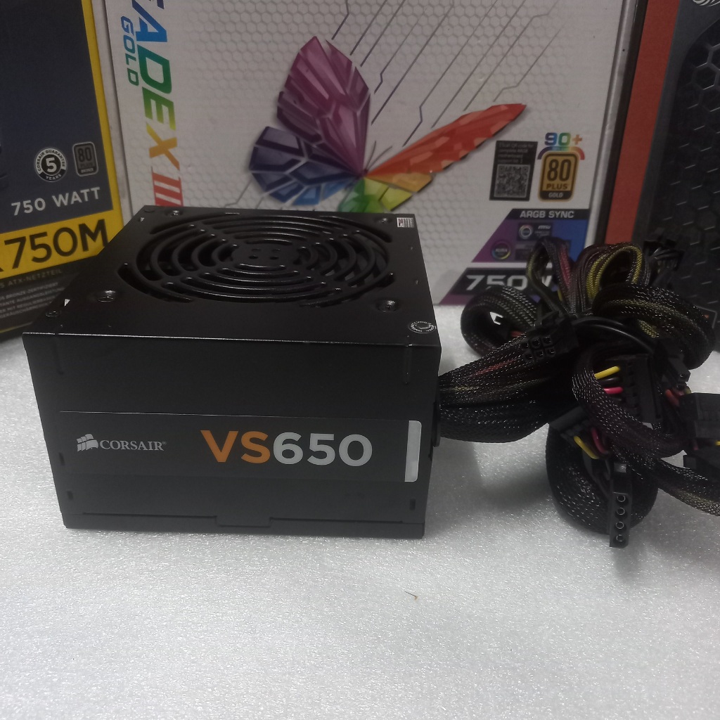 PSU ประกัน 4เดือน Corsair VS 650W 80+White มือ2 ส้ม / power supply / PSU / พาวเวอร์ซัพพลาย