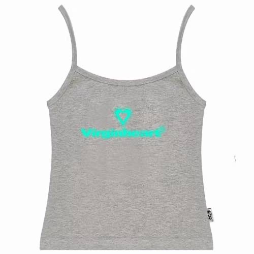 VGH VIRGINHEART LOGO HEART GREY COLOR CAMI TOP