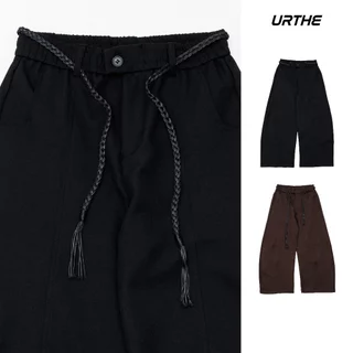 URTHE - กางเกงขายาว ทรงบอลลูน รุ่น RELAXED PLEATED WIDE PANTS