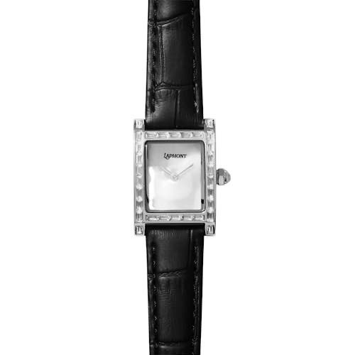 LAPHONT GLIMMER WATCH EXTRA SMALL SILVER STARBURST DIAL BLACK BAND